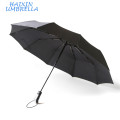 Индивидуальные Маркетинговые подарки Промотирования черный цвет ветрозащитный 3 раза Автоматический зонтик с логотипом печать